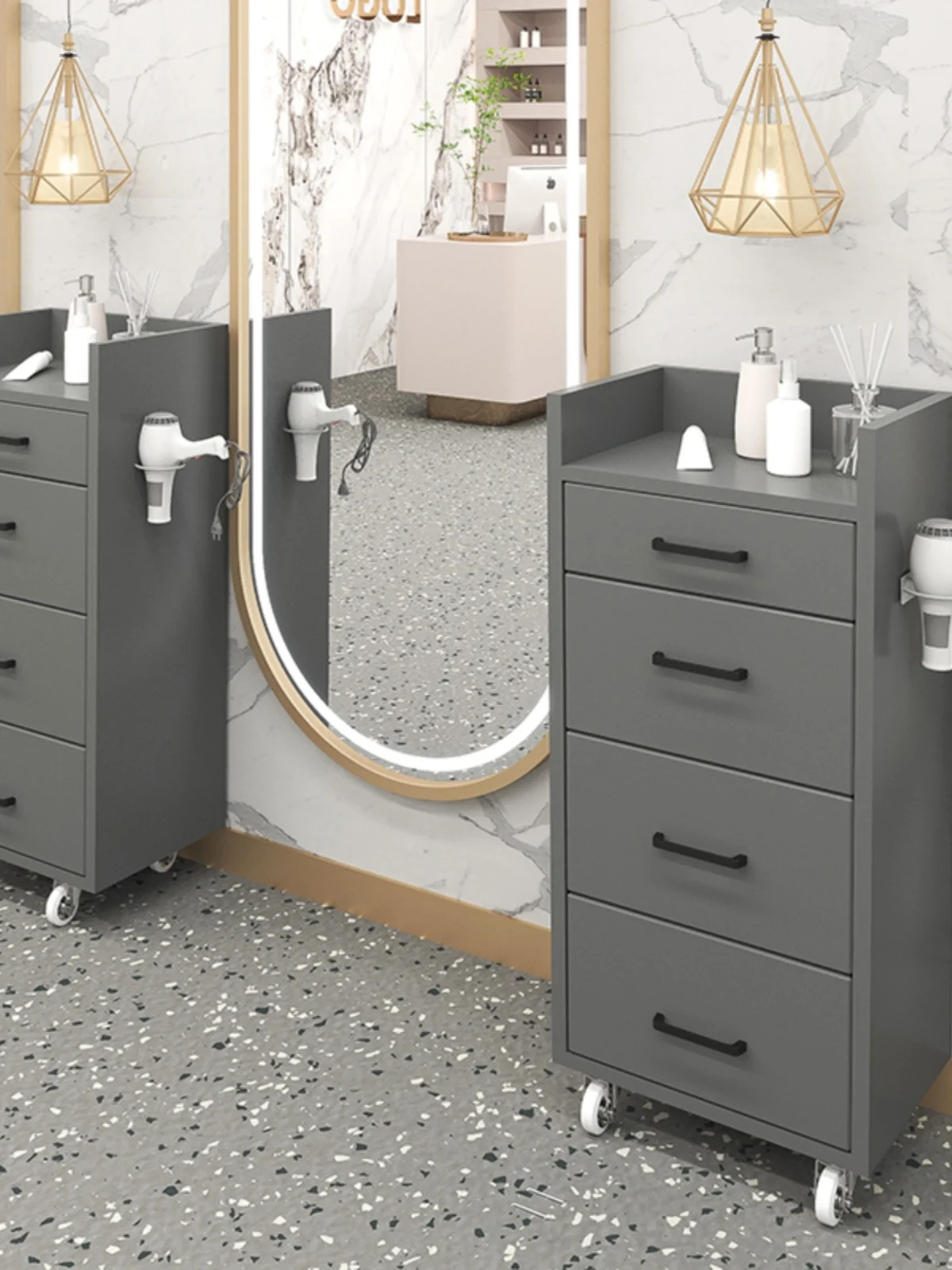 New Barber Shop Tool Cabinet Hair Salon Special Products Hairdressing Toolbox Multifunctional Furniture Factory Outlet