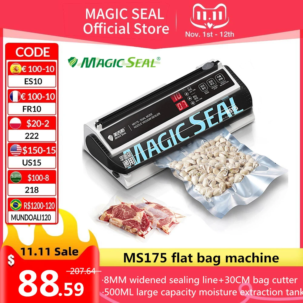 Magic Seal Ms175 Electric Vacuum Food Sealer Wet Vacuum Sealer Machine