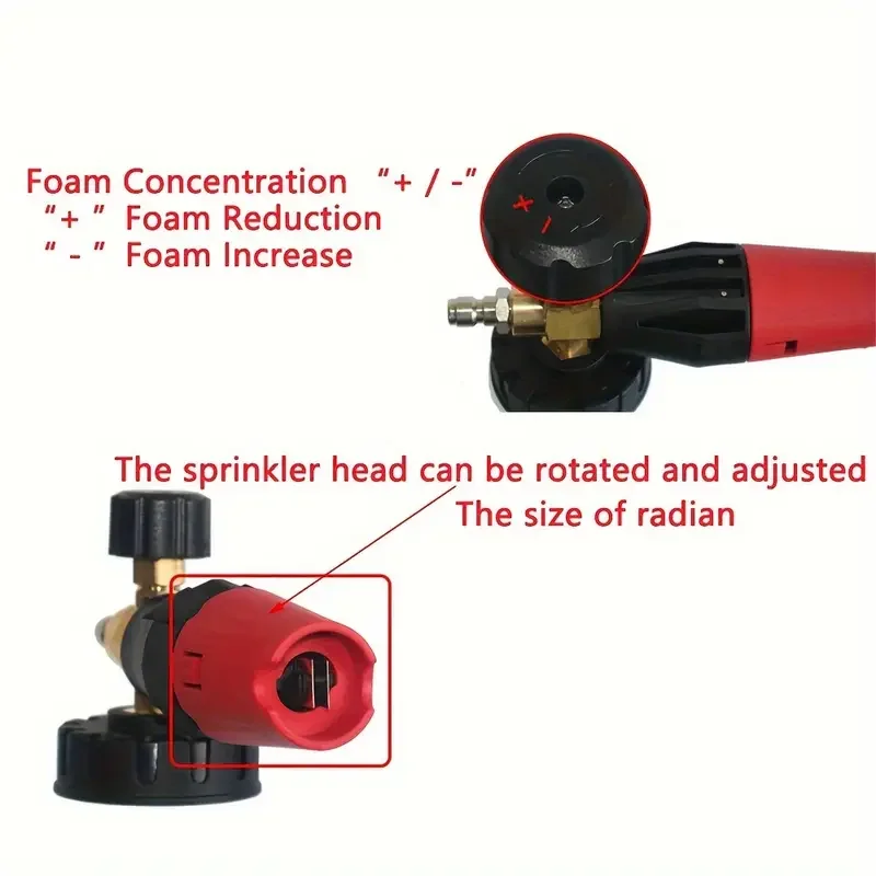 3800PSI Foam Cannon for Nilfisk KEW, G1/4 Thread Connect Adjustable Snow Foam Sprayer for Car Detailing & Commercial Cleaning 4