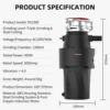 Cheap hot sale DC kitchen food garbage disposal strong power household Food Waste Disposer 5