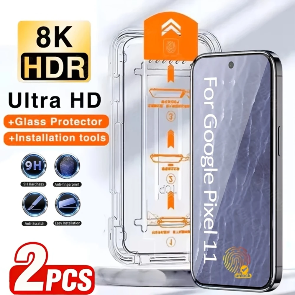 Premium Dust-Free Tempered Glass Screen Protector - 2 Pack
