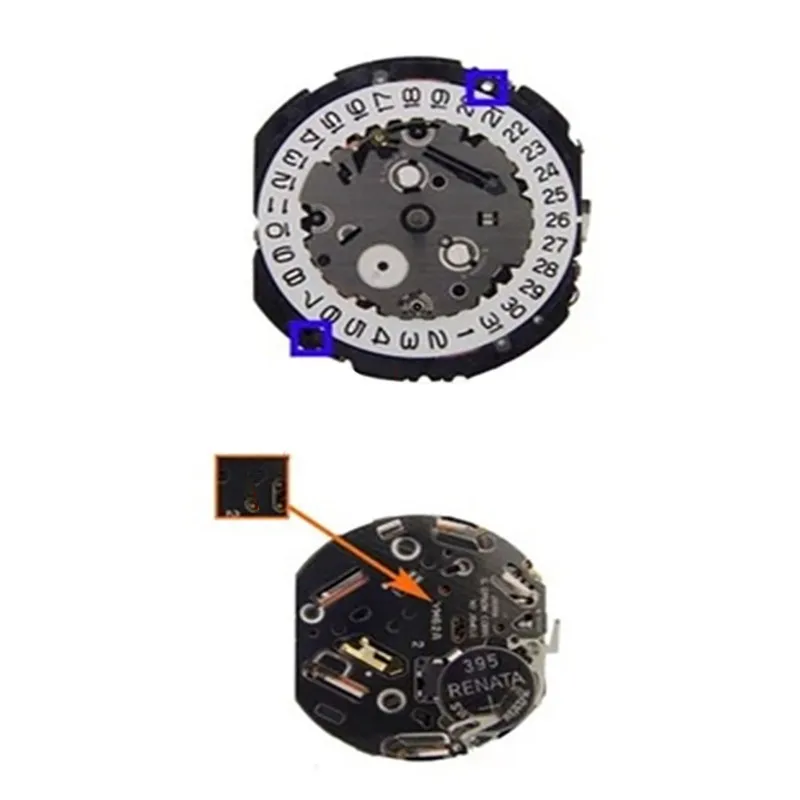 Quartz Watch Movement YM62A Replaces 7T62A Quartz Movement Date At 3 Watch Repair Parts Replacement Parts
