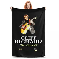 American Legend Singer Songwriter Actor Cliff Richard Blankets Fleece Warm Throw Blankets For Couch Office Throws Bedspread 1
