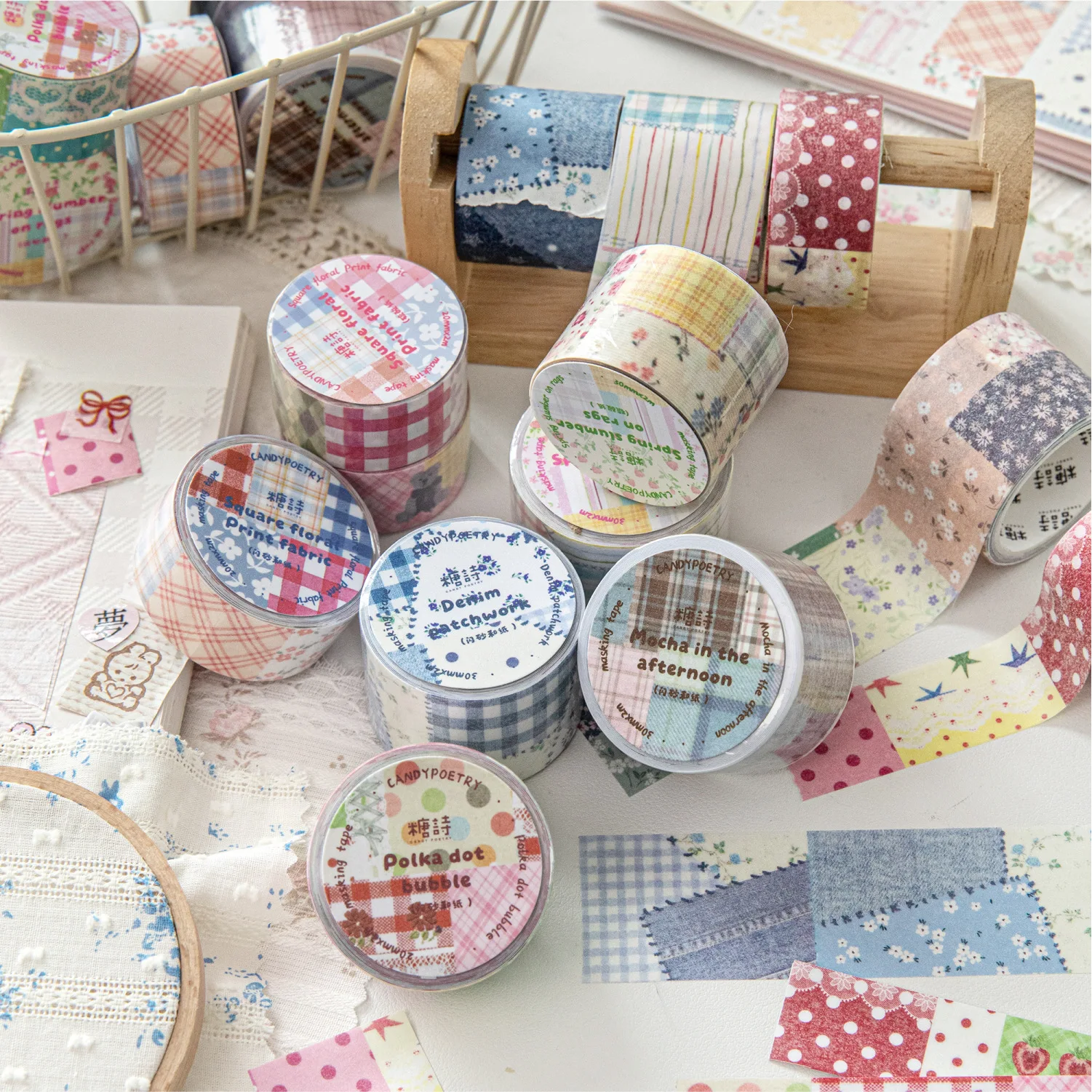 1pcs/1lot 장 접착 테이프 패치워크 가든 스크랩북 DIY 종이 일본어 스티커