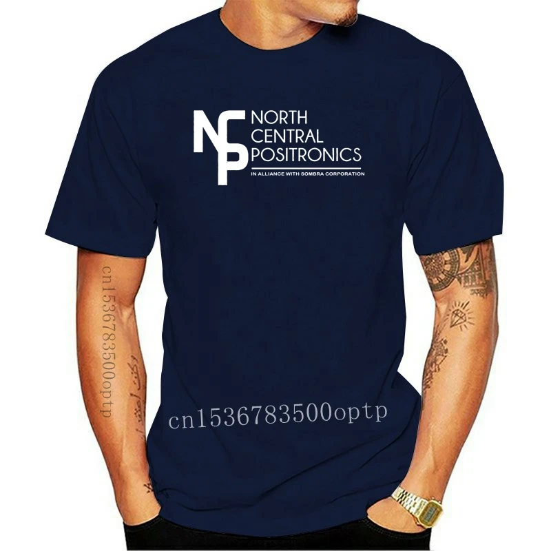 

Новая футболка North Central Positronics, темный символ, логотип башни, фирма Firmenlogo