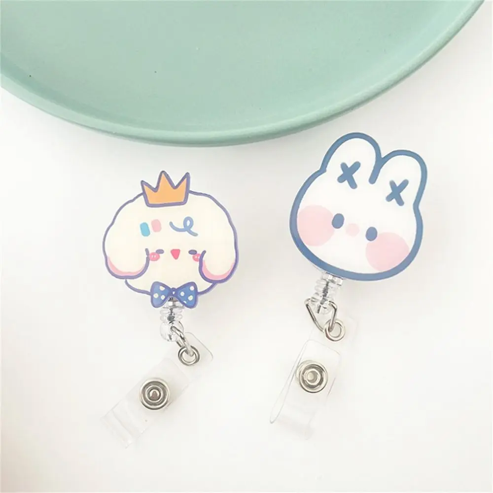 Supplies Name Tag Chest Card Students Rabbit Bear ID Card Clips Name Card Holder Retractable Badge Reel Nurse Badge Holder