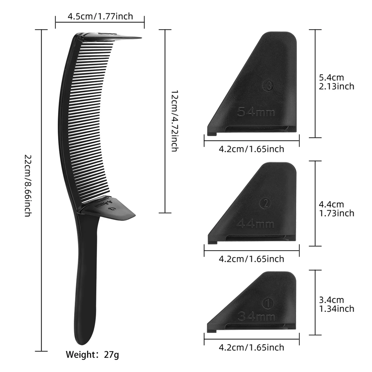 Curved Barber Haircut & Styling Comb Tool