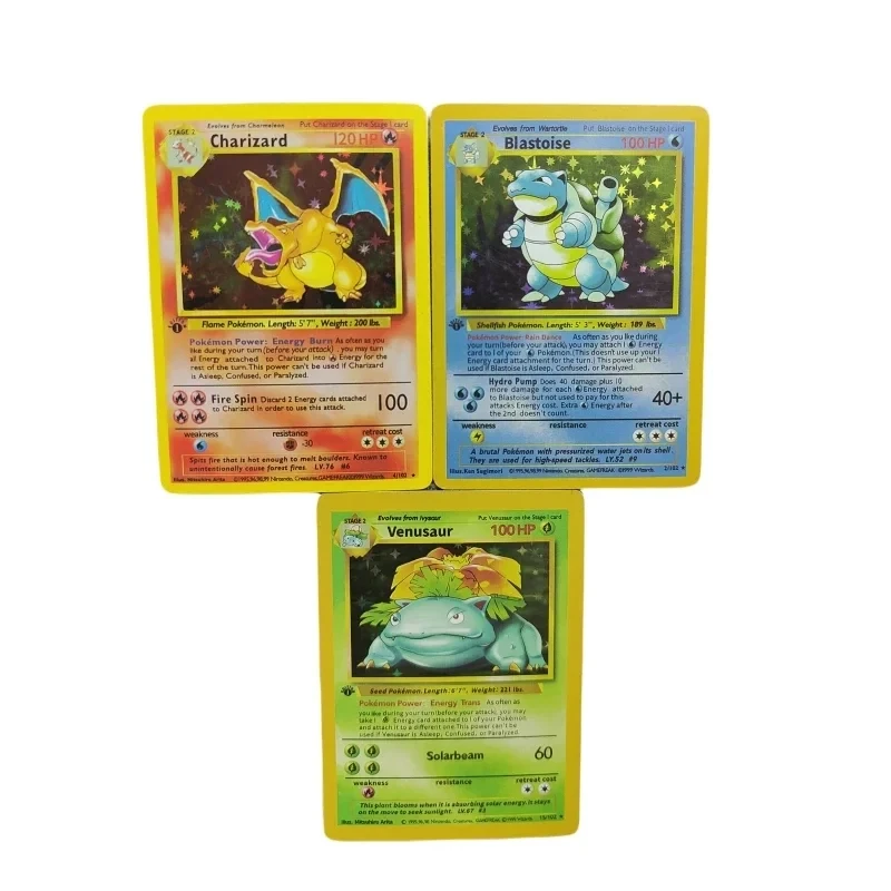 

Самостоятельное изготовление, 1996 лет, Gosanke Charizard blastise Venusaur HP KP PV, звездная вспышка, Фотокарта, фотография, подарки для друзей