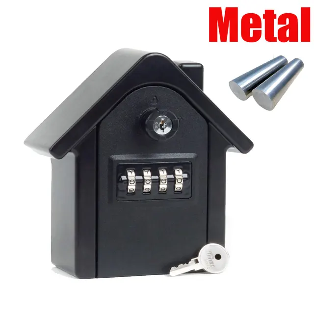 Combination Resettable Code Key Safe Lock Storage Box Outdoor Password Security Waterproof Push Button Case 1