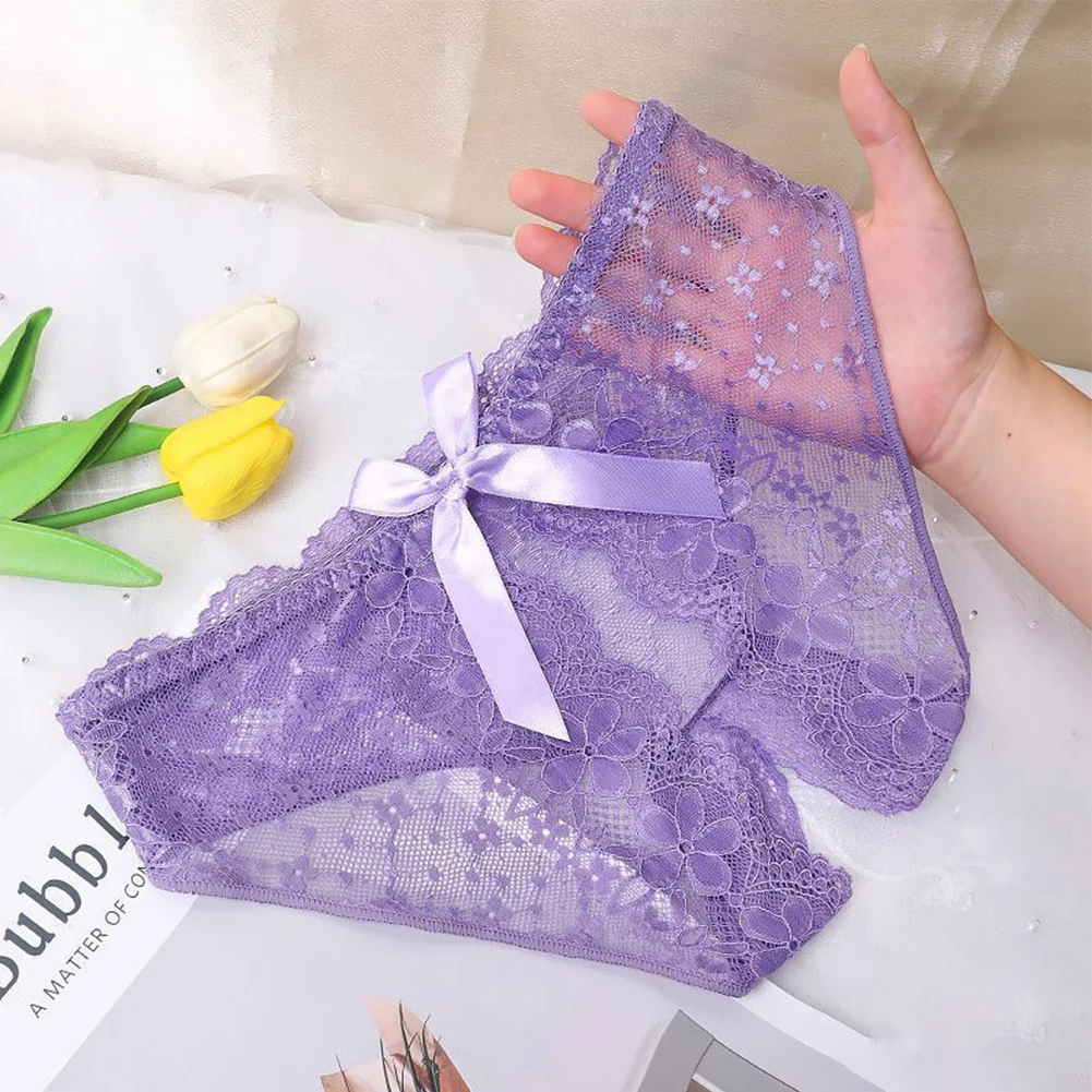 

Women Lace Transparent Panties Crotchless Underwear Thongs Lingerie Knickers Open Crotch G-String Briefs Low-Waist Underpants