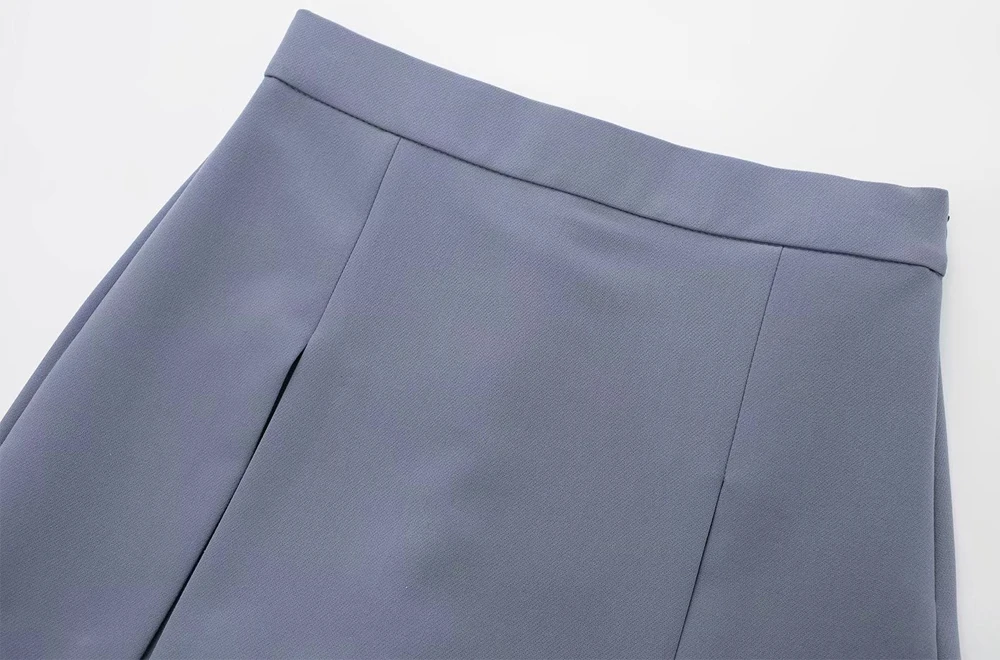 KPYTOMOA Women Fashion Front Box Pleat Shorts Skorts Vintage High Waist Side Zipper Female Skort Mujer soffe shorts