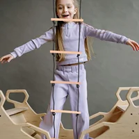 Climbing Sports Toys Hanging Ladder Rope Kids Props Wood Playground Accessories Tree Polyester Child 2