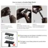 Reusable Safety Razor, Single Blade Razors for Men, with 10 Platinum Coated Double Edge Razor Blades, Beginner Friendly DE Razor 4