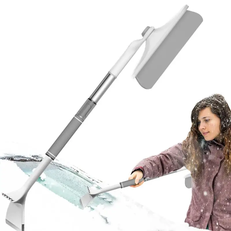 Car Snow Brush Window Snow Scraper with Ergonomic Grip Winter Window Tool Multifunctional Scraper for Cars Trucks SUVs