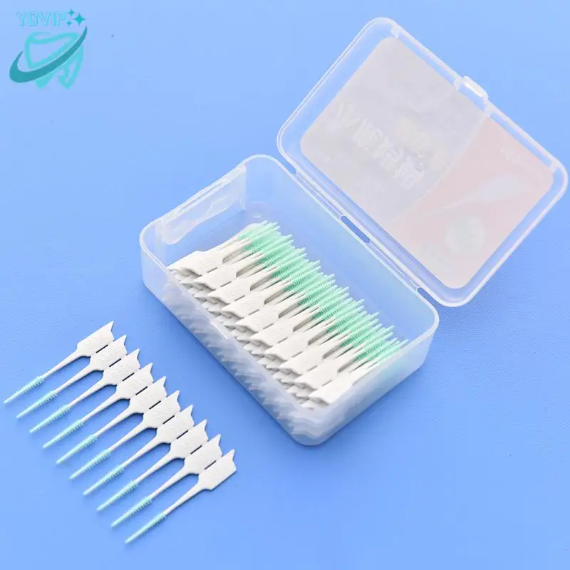 150Pcs Soft Silicone Cleaning Brush Interdental Brush Toothbrush For Dentures Dental Floss Brushed Toothpick Oral Care