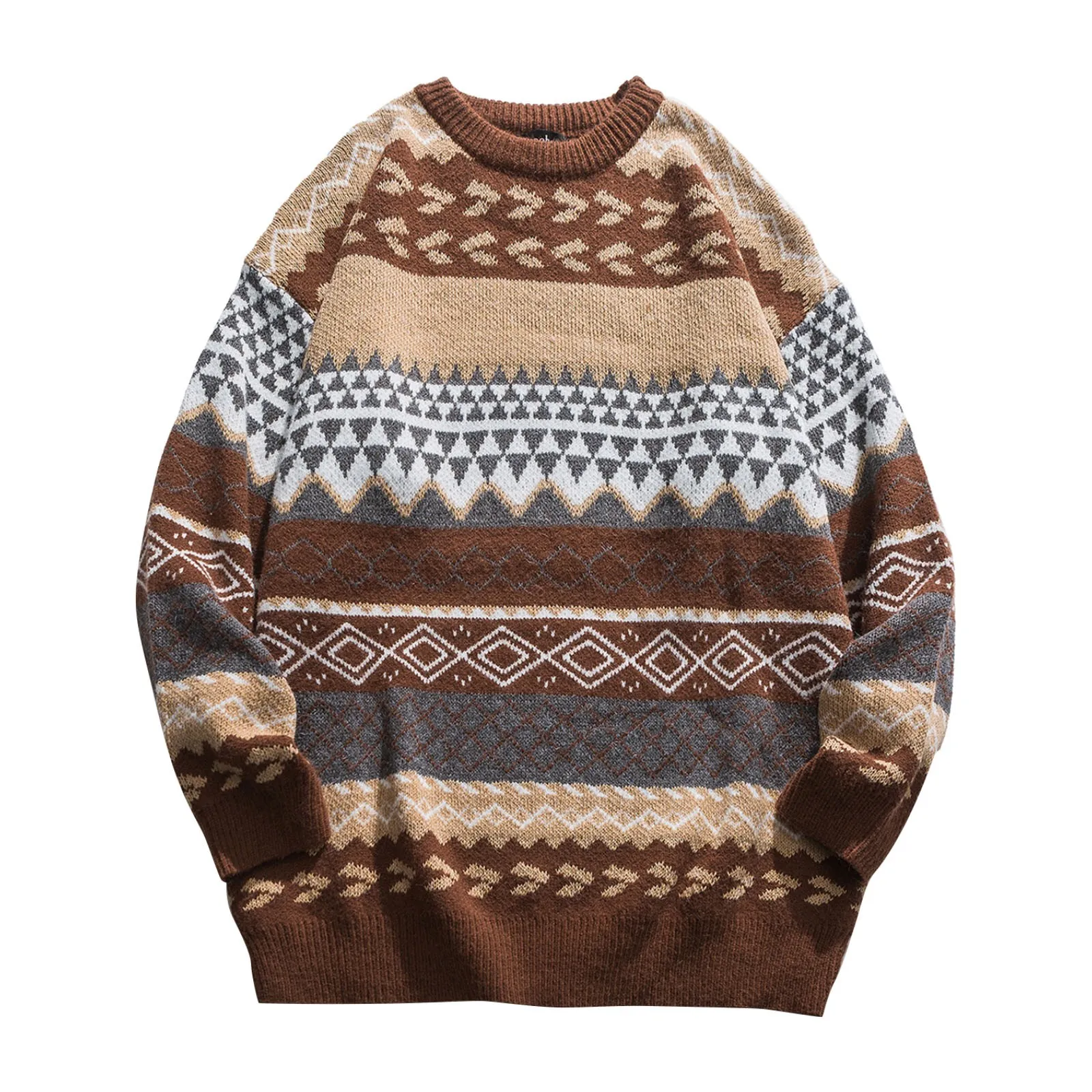turtleneck sweater Lazy style women's striped knit sweater spring fall retro hip hop pullover fall sweaters for women christmas sweaters Sweaters