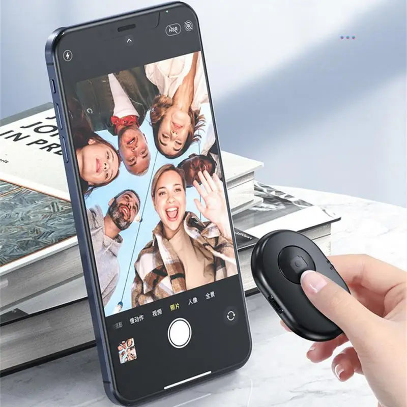 충전식 블루투스 호환 셀프 타이머 셀카봉, 셔터 릴리즈 무선 리모컨, IOS 안드로이드용 단추, 2 개