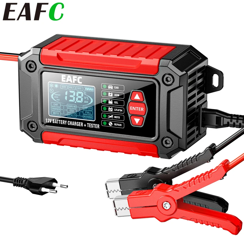2-in-1 slimme auto-acculader en batterijtester, TOPDON TB6000Pro 6Amp 6V/12V druppellader onderhouder automotive, 12V belastingtester, app-besturingsdesulfator loodzuur AGM LiFePO4-batterijen
