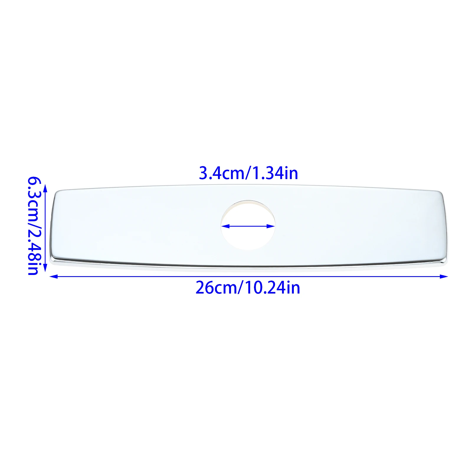 Stainless Steel Deck Plate for Kitchen or Bathroom Sink – Single or Triple Hole Decorative Faucet Cover