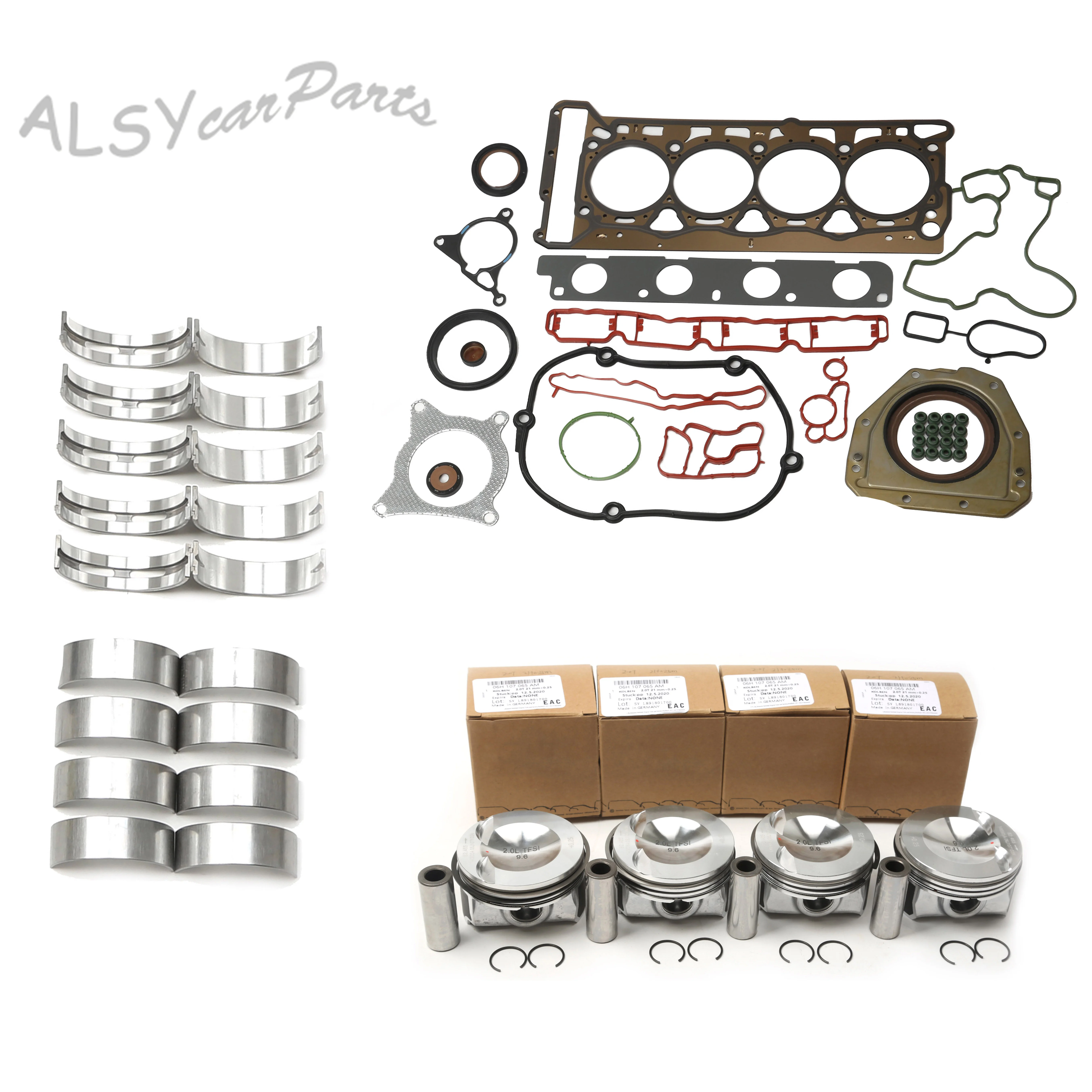 

Engine Repair Kit Oversize 0.25MM Pin 21MM Pistons 06H107065AM For VW PASSAT B6 SHARAN AUDI A3 Q3 Seat ALTEA XL Skoda SUPERB II