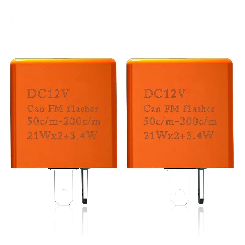Motorcycle LED Flasher Relay 2Pin Adjustable Frequency for Motorbike