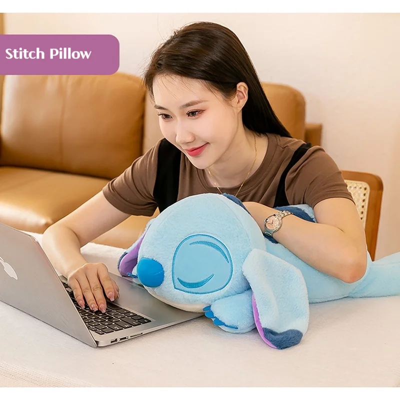 Disney Stitch Series Plush Throw Pillow Blanket 2-in 1 Sofa Back Cushion Car Office Children Nap Air-conditioned Causal Blanket 4