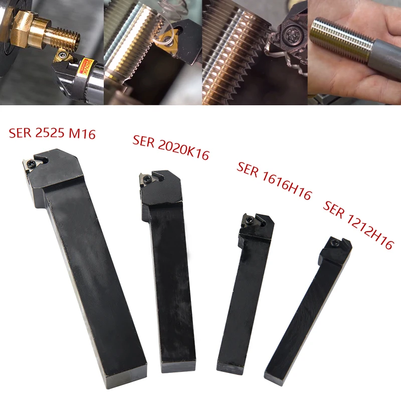 Turning Tool SER1010H11 SER1212H16/11 SER1616H16/11 SERK SER2525M External Thread Turning Tool SER SEL Lathe Cutter bar CNC tool Holder