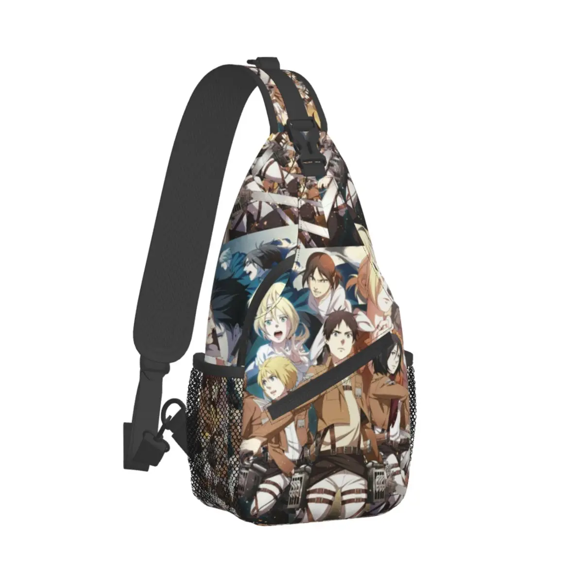 

Squads Attack On Titan Crossbody Sling Bags Fashion Chest Bag Anime Shingeki no Kyojin Eren Japan Shoulder Backpack Daypack Bag