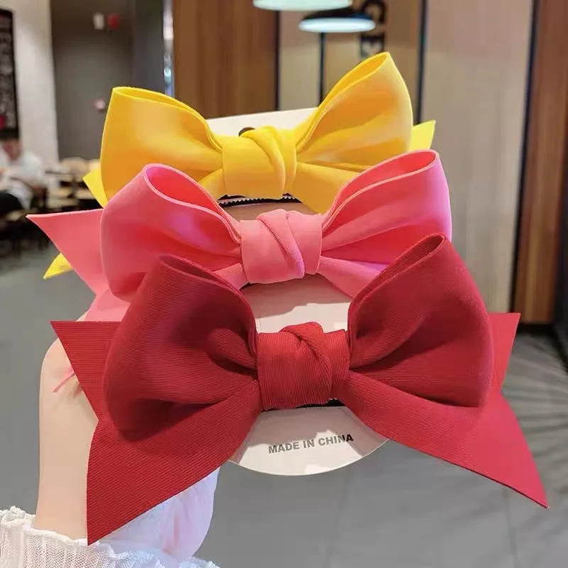 

Children's three-dimensional bow hairpin red top clip new hair accessories girls hairpin super fairy princess headdress summer