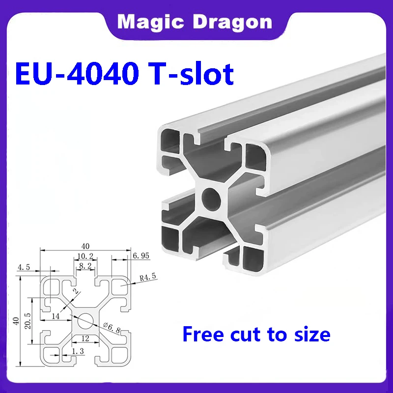 Profilo di Estrusione in Alluminio 4040 T Slot Standard Europeo Berrono Lineare Anodizzato CNC Fai -te 39,4 Pollici 1000 Mm (#1