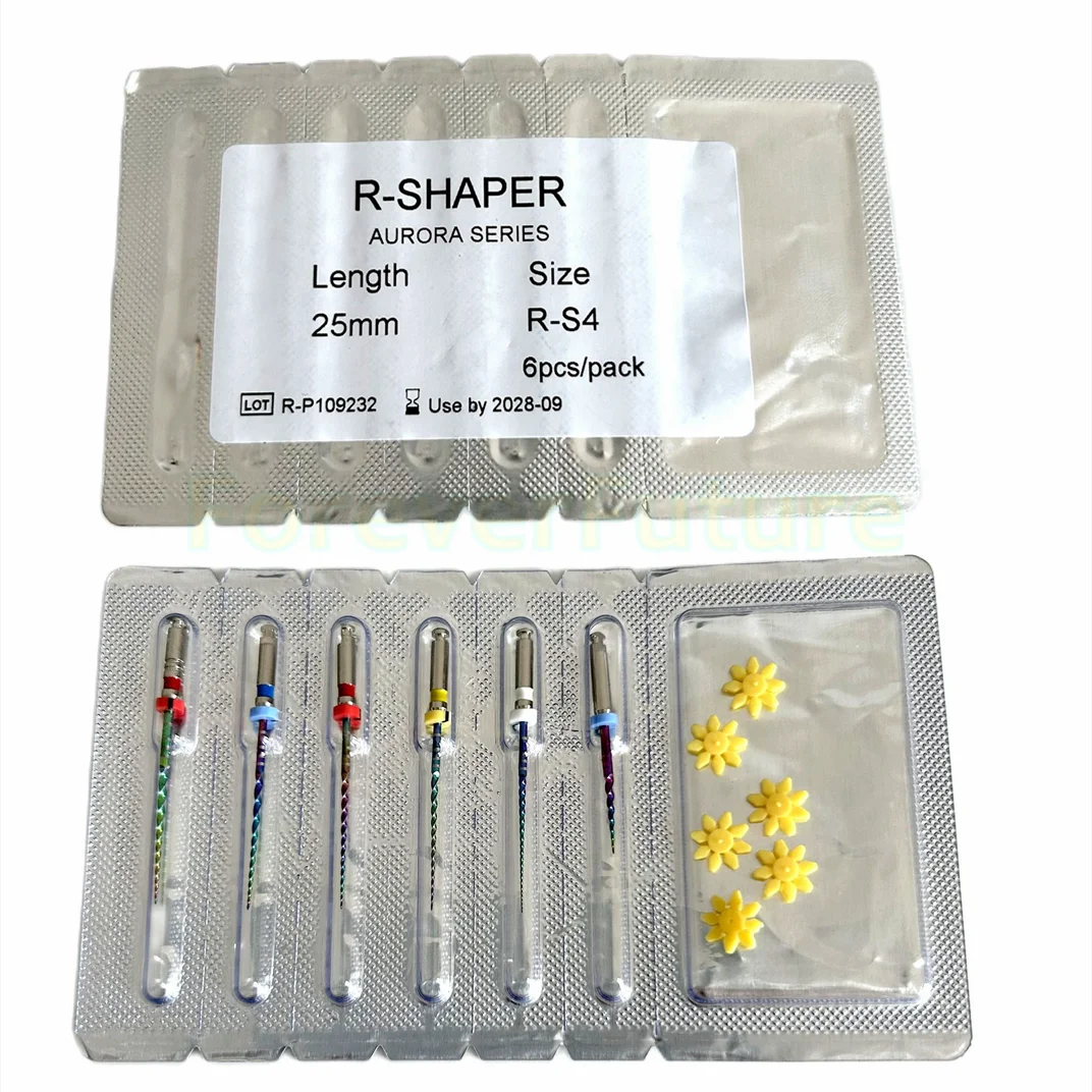 

Стоматологические нано-пилочки с нанопокрытием R-Shaper, с тепловой активацией, см, Niti, треугольные, крестовые пилочки