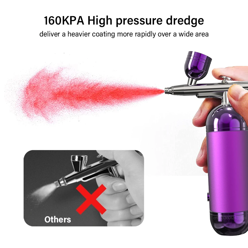Nail Art Airbrush With Compressor Nano Spray For Makeup Painting Portable  Oxygen Injector Face Mist Sprayer Nails Air Brush Kit - Multi-functional  Beauty Devices - AliExpress