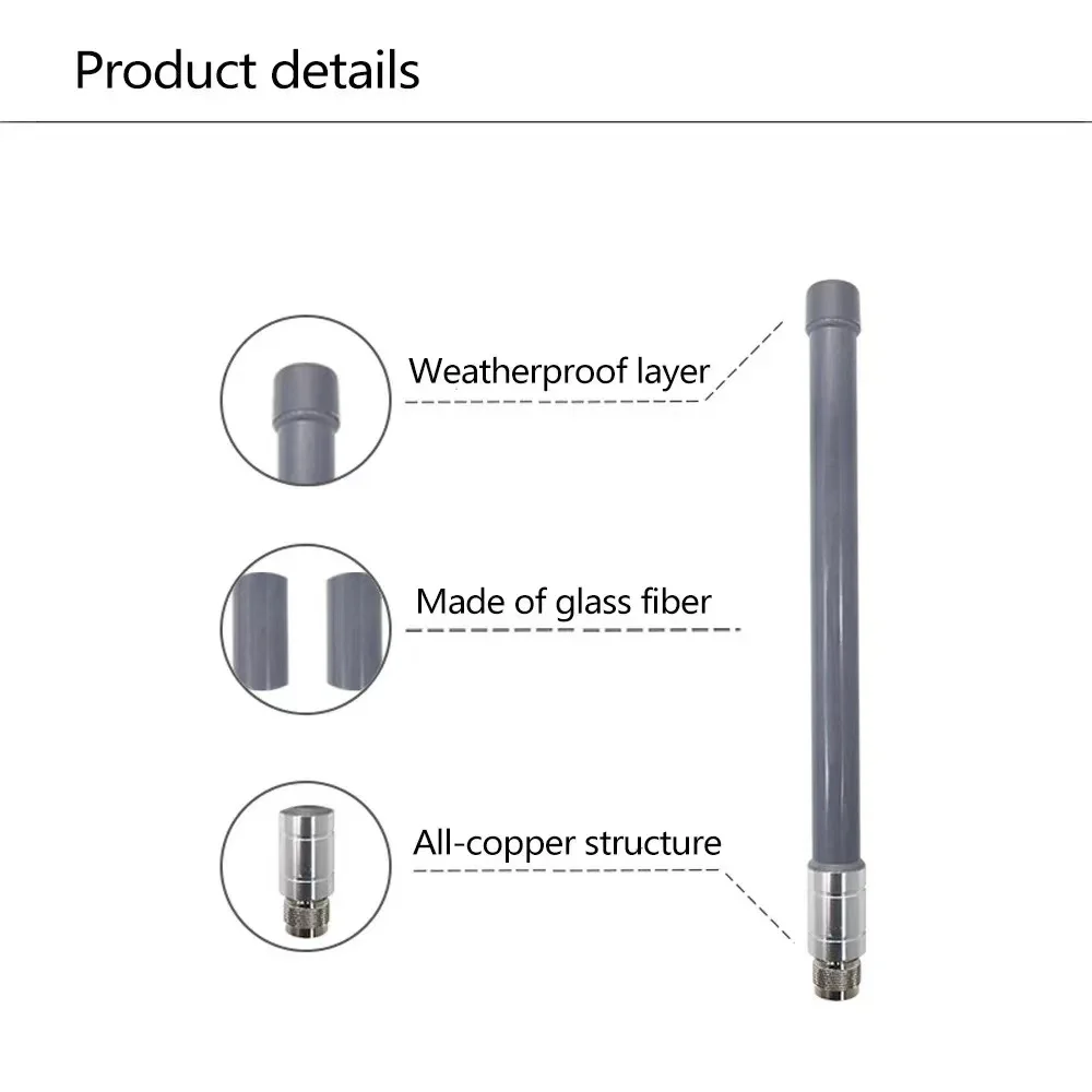 868MHz 915MHz LoRa Antenna N Male Omni Outdoor Fiberglass Waterproof Lorawan 915