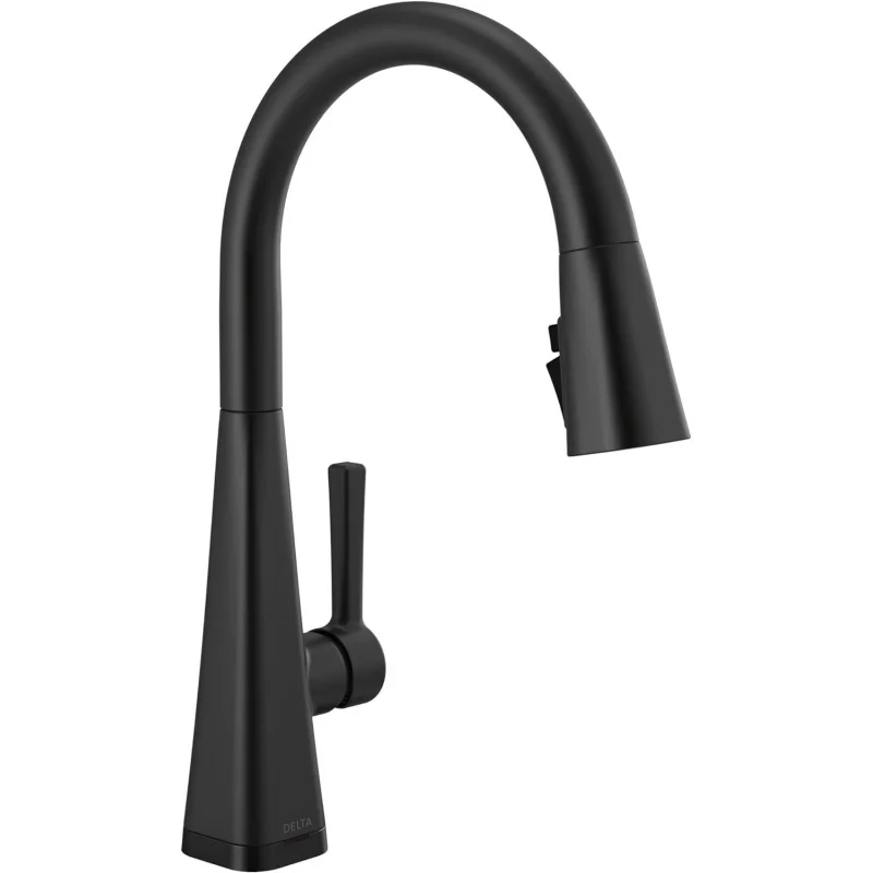 

Faucet Lenta Matte Black Kitchen Touch, with Pull Down Sprayer, Sink ,