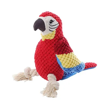 Squeaky Plush Parrot Dog Toy 1