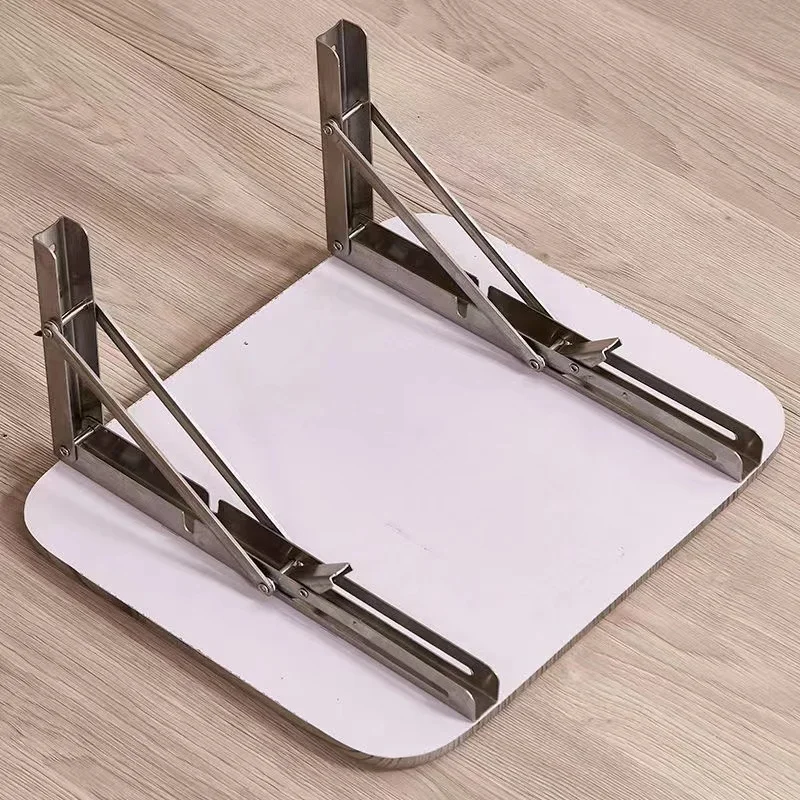 Wall Mounted Wood Folding Chair Door Shoe Folding Stool Household Hidden Footstool Casual Porch Shoe Changing Stool Furniture