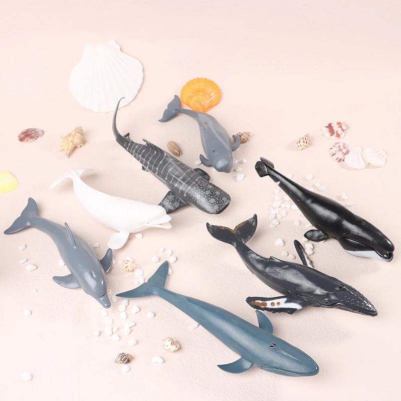 

1PC PVC Marine Sea Life Whale Figurines Shark Action Figures Ocean Animal Model Dolphin Hammerhead