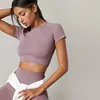 Women Yoga Top Seamless Sport T Shirts Fitness Clothes Short Sleeve Yoga Shirt Gym Top Running Active Wear Sport Top 6