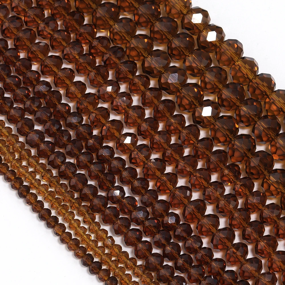 Round Faceted Colorful Glass Beads for Jewelry Making and DIY Projects