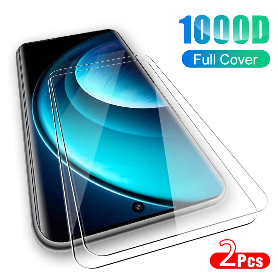 2 Pezzi Di Vetro Temperato Per Vivo X100 X90 Pro Plus X80 Full Glue Curved Clear Screen Protector Vivox 100 90 80 100X 90X 80X