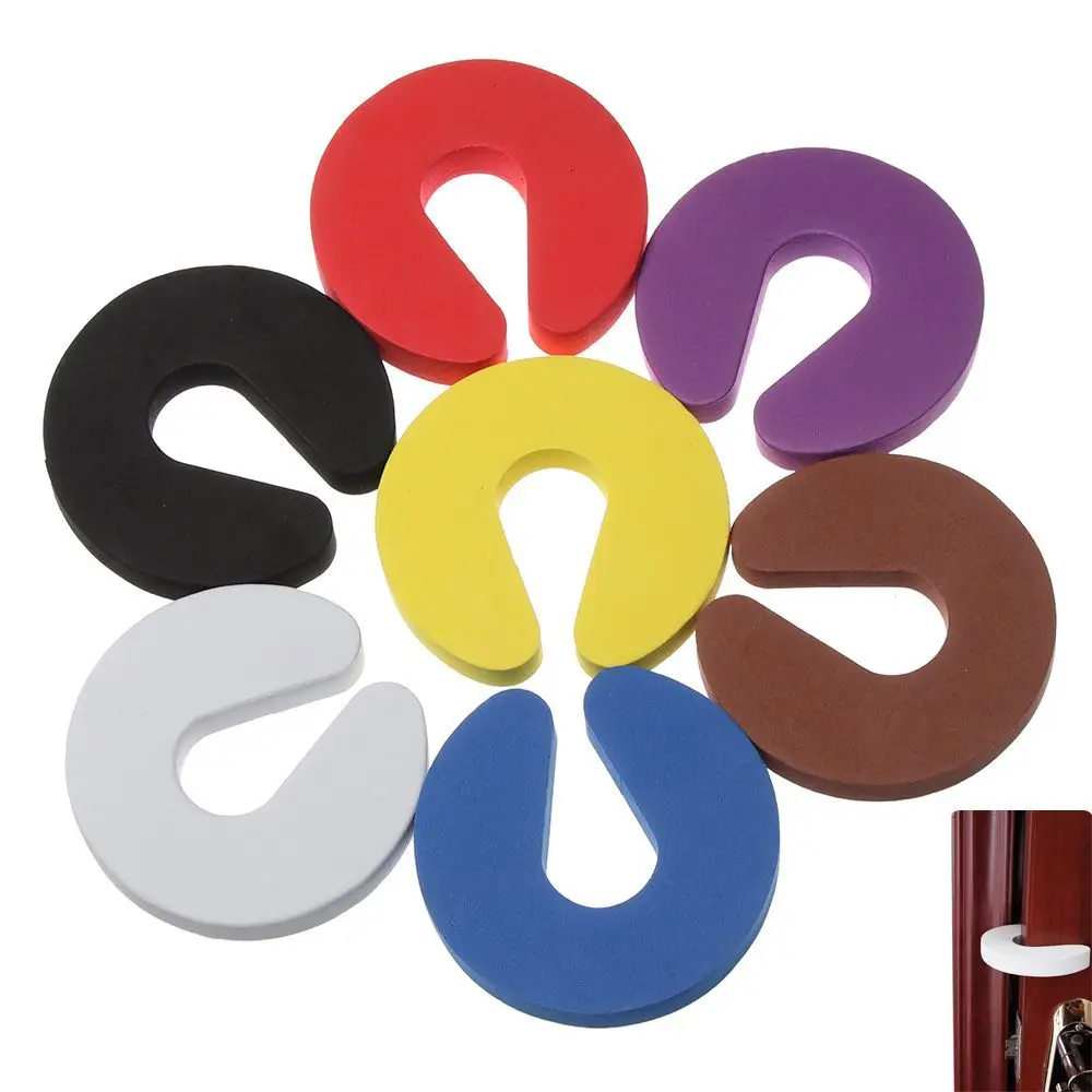 Door Clip Soft Foam Door Stopper Guard Finger Protector silicone door stopper door stopper bumpers door stopper door finger pinch guards Kitchen Bedroom Stopper Practical Home Security Tools Hardware