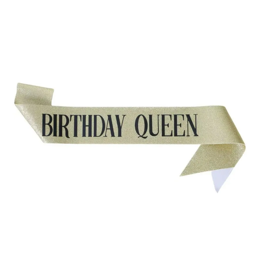 1 Stück Geburtstags-Schärpe für Frauen Mädchen Geburtstagskönigin-Dekoration aus Doppelstoff Happy Birthday Party-Zubehör – Detail 7