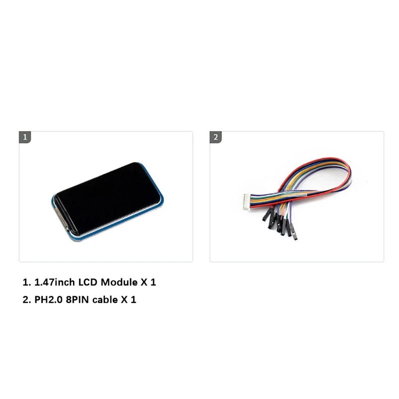 Waveshare 1.47 ġ LCD ũ , ձ 𼭸, ST7789V3 Ĩ, 172X320 ȼ SPI , PH2.0 8  ̺ 