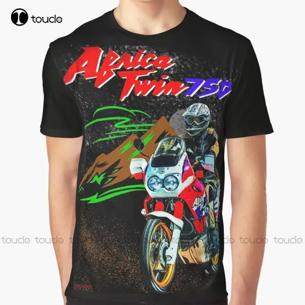 

Xrv 750 Africa Twin 1992 Graphic T-Shirt Custom Aldult Teen Unisex Digital Printing Tee Shirts Funny Art Streetwear Cartoon Tee