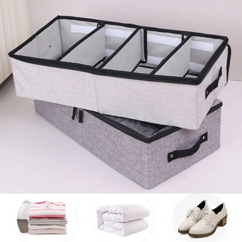 

Полезный популярный складной ящик для хранения обуви, женский бюстгальтер, нижнее белье, органайзер под кроватью