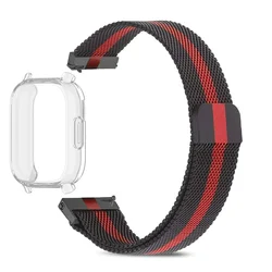Milanese Mesh Strap with Case and Screen Protector for Redmi Watch 5 Active (BRTr)