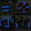 2.5cm/5cm/10cm/20cm*5M Waterproof Reflective Tape Blue Adhesive High Visibility Warning Safety Reflector Conspicuous Car Sticker 5