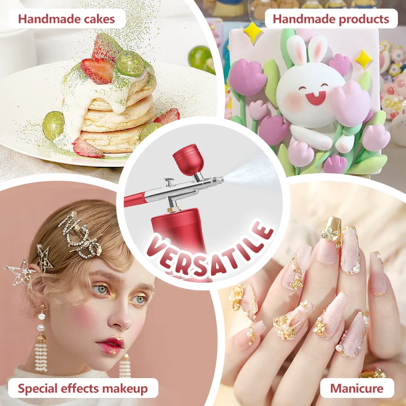 Airbrush Compressor Kit Air Brush Sprayer Gun Water Oxygen Deep Hydrofacial Machine For Nail Art Tattoo Cake Makeup USB Sprayer