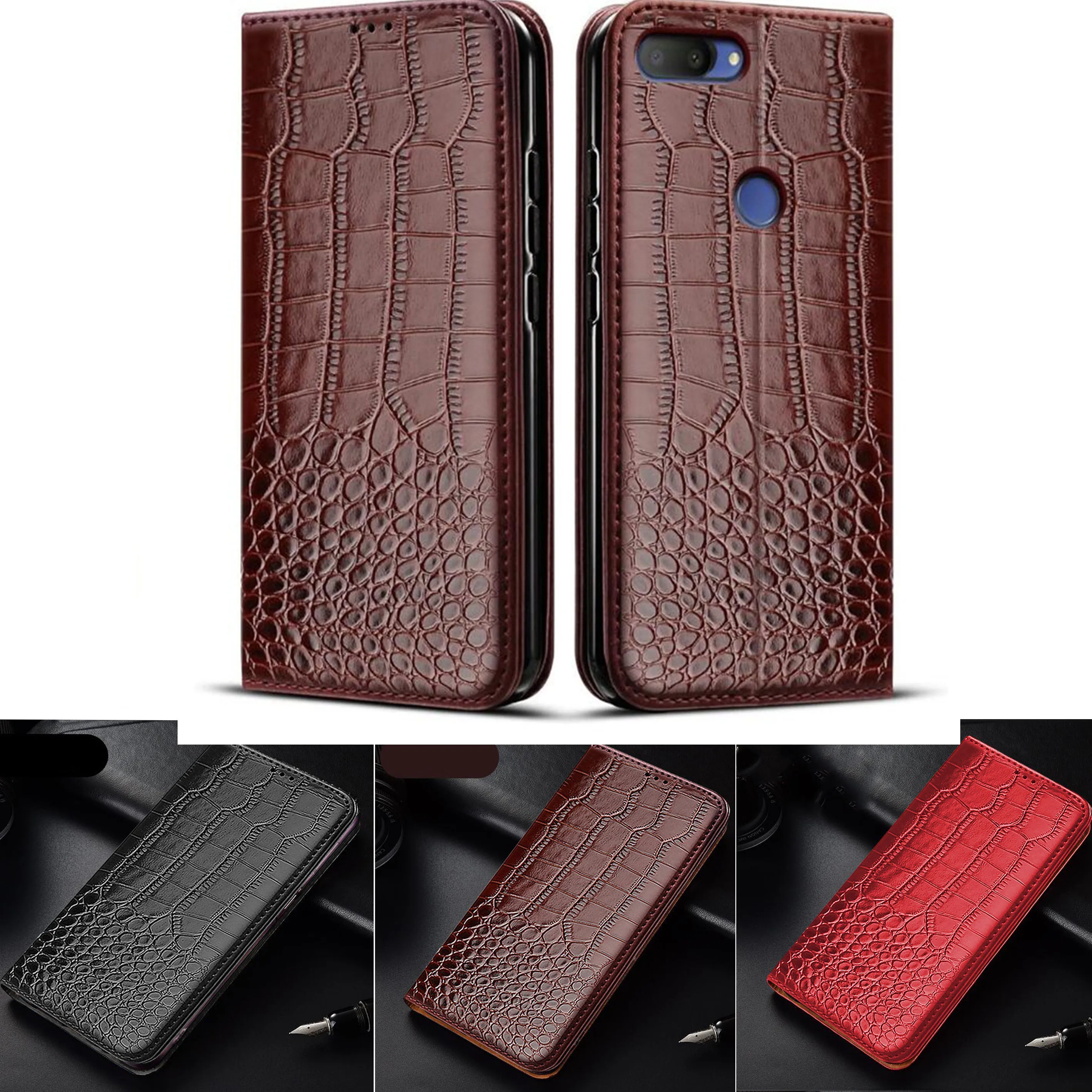 Per Alcatel 1S 5024D 2019 Flip Pu Leather Card Holder Stand Cover Per Alcatel 1S 5024D Case Telefon Protector Wallet Coque Bag