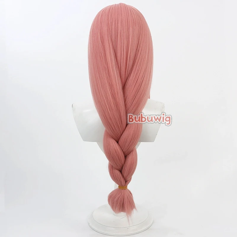 Bubuwig Synthetic Hair Tsukishiro Yanagi Cosplay Wigs Zenless Zone Zero Tsukishiro Yanagi 70cm Pink Braided Wig Heat Resistant